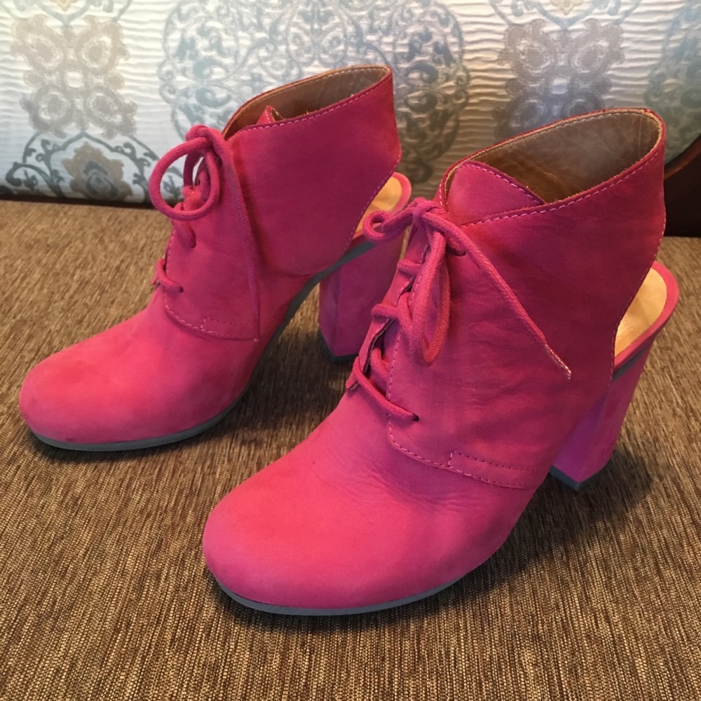 Maison Margiela BOOTS Booties MM6 HEELS - Pink / Red Sz 6 (EU 36) NICE!